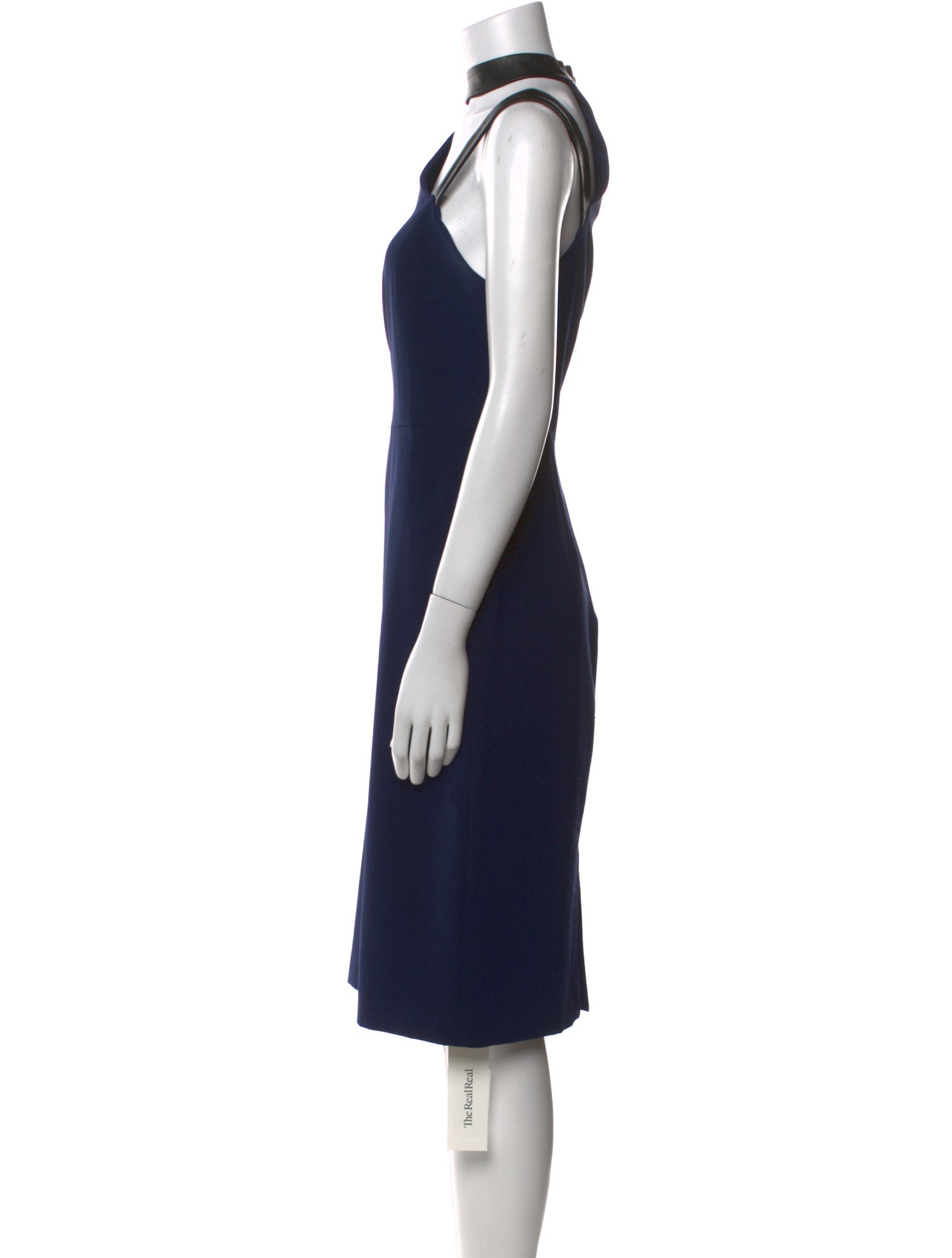 Alice + Olivia Mock Neck Midi Length Dress